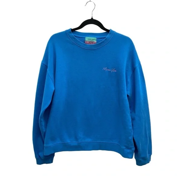 Maison Labiche Paris Charonne Crewneck Sweatshirt With Miami Vice Embroidery - Picture 1 of 8